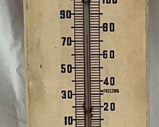 ‘Cash & Haul Grocery Co.’ Wooden Thermometer, 4×15 