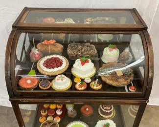 Early Drop Front Glass Display Case with Wooden Frame, 36×48 
