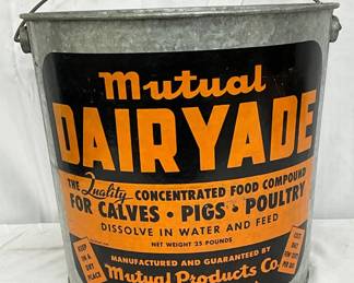 25-Pound Mutual Dairyade Galvanized Metal Bucket
