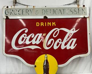 1938 DSP Coca-Cola Sign by Tenn. Enamel Co., 60 x 49 in.