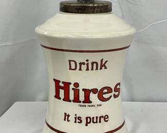 Hires Root Beer Syrup Dispenser with Pump, 8in x 15in
