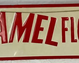 Emb. ‘Camel Flour’ Sign,  24in x 9in