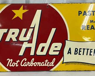 Tru-Ade Single-Sided Metal Sign, 29in x 11in