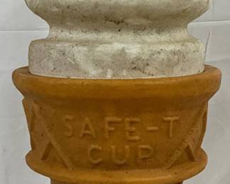 ‘Safe-T Cup’ Ice Cream Cone Store Display, 10in x 26in