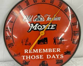 12in Old Fashion Moxie Glass Face Thermometer 