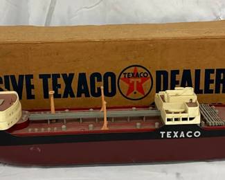 Texaco Dealer Exclusive Toy Tanker Ship with Original Box, 27in by 4in