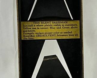 Gre-Solvent Wall Rack Holder w/Marquee Sign, 4in x 18in