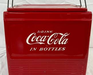Coca-Cola Metal Cooler with Lift-Out Tray, Measures 18in x 17in