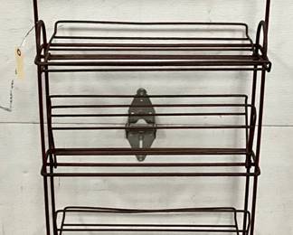 Coca-Cola Wire Rack With Advertising Sign, 18in x 47in