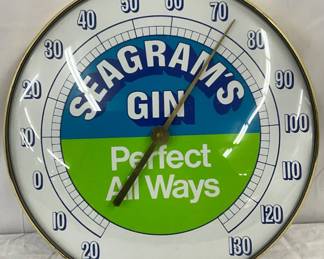 12in. Seagram’s Gin Glass Face Thermometer