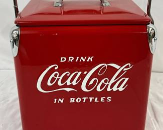 Coca-Cola Metal Cooler, Restored, 12in x 14in