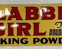 DS Clabber Girl Baking Powder Sign, 34x12