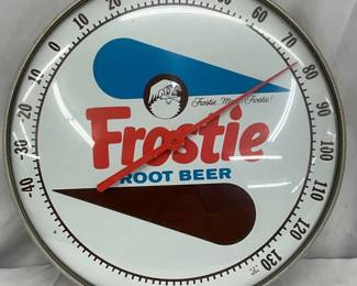 12in Frostie Root Beer Glass Face Thermometer
