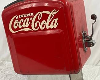 Early Emb. Coca-Cola Fountain Dispenser, 14in x 22in