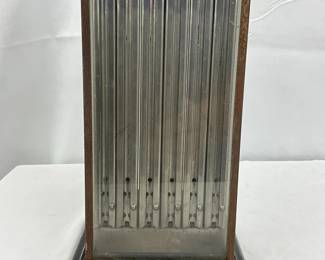 Early Metal Coin Holder with Glass Panels, 6in x 11in