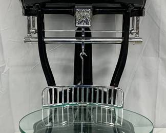 The Computing Scale Co. Black and Chrome Balance Scales, Restored, 17x32 