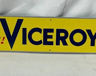 Viceroy Cigarettes Tin Tacker Sign, 23×3 1/2 Inches