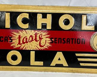 Emb. Nichol Kola Self Framed Sign, 27 1/2 x 11 Inches