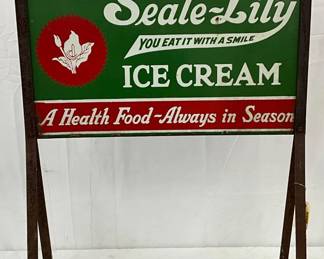 Porc. Seale-Lily Ice Cream Sidewalk Sign, 29×37