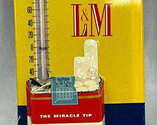 Emb. L&M Advertising Thermometer, 5in x 12in