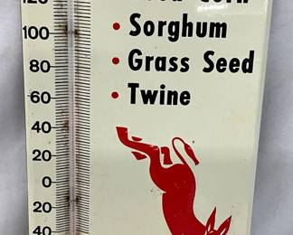 United Hagie Painted Metal Thermometer, 6 x 14 Inches