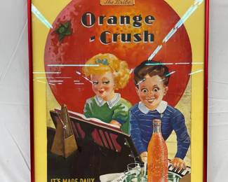 Orange Crush Framed Cardboard, 25in by 39in