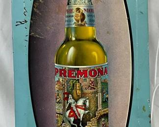 Premona Beer Tin Sign by The Kamm & Schellinger Brewing Co., 9x19