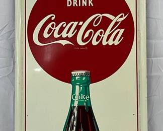 Things Go Better with Coke Self Framed Sign, w/bottle graphic 18in x 53in