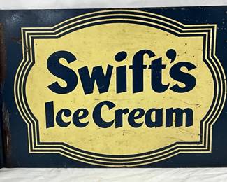 Swift’s Ice Cream Flange Sign, 19in x 12in