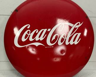 36in. Porc. Coca-Cola Button
