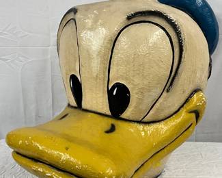 Large Donald Duck Fiberglass Display Head, 20in x 26in x 33in