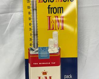 Emb. L&M Cigarettes Thermometer w/Cigarette Pack, 5×12