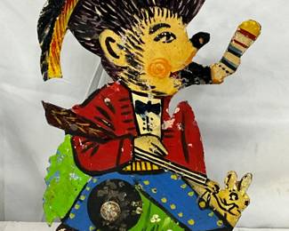 Painted Metal Carnival Shooting Gallery Target Bear 8×13