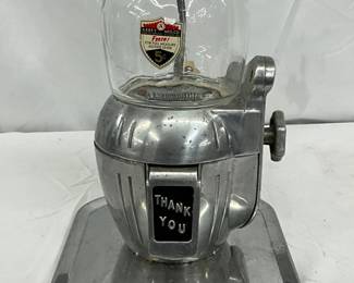 Early 5 Cent Abbey Mfg. Co. Gum Ball Machine, 8in x 11in