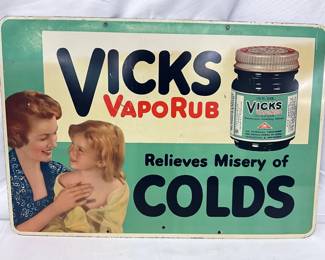 Vicks VapoRub Heavy Metal Sign, 15 1/2 x 10 1/2