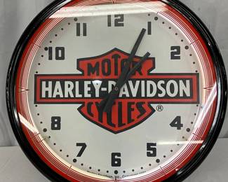 Harley-Davidson Neon Clock, 20 inches