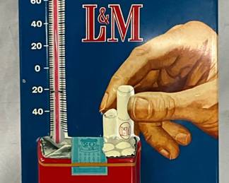 Emb. L&M Cigarettes Metal Thermometer, 6×13 