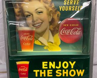 Coca-Cola Plastic Front Light-Up  Sign, 15.5 Inches