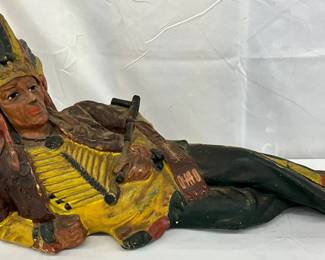 Native American Chalkware Store Display, 24in x 12in