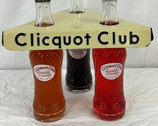 Early Clicquot Club Store Display with Bottles, 11in x 11in