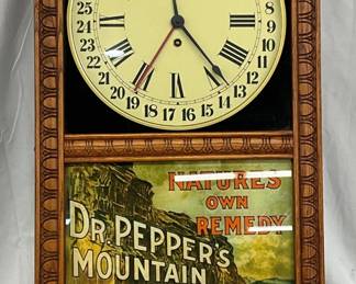Dr. Pepper’s Mountain Herbs Oak Case Clock, 16×36 in.