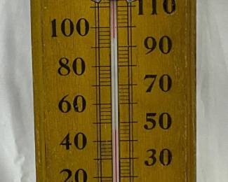  John J. McCloskey High-Efficiency Looms Wooden Thermometer, 5in x 21in