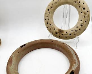 (2) Ceramic Floral Frogs