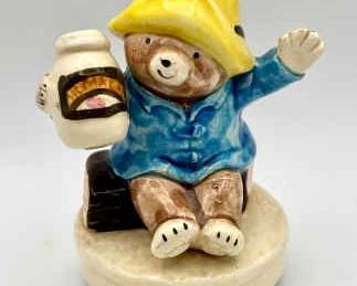 Vintage 1981 Eden Toys Schmid Paddington Bear Music Box.Hand Painted “Born Free”