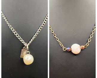 (2) Simple Necklaces ft. Freshwater Pearl Jewelry
