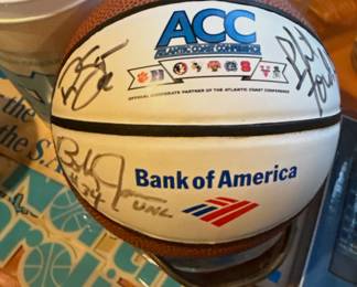 Mini basketball with hall of fame UNC players