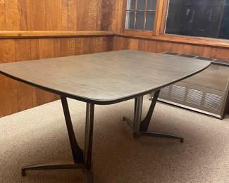 Mid-century modern dining room table, laminate top