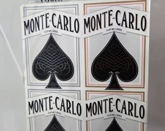 Monte Carlo Playing Cards  Special Deal Four Pack  Black  Gold