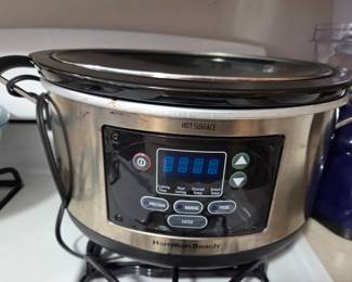 Hamilton Beach Set  Forget Quart Programmable Slow Cooker