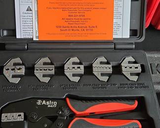 Astro Pneumatic 9477 7pc. Professional Quick Interchangeable Ratchet Crimping Tool Set
